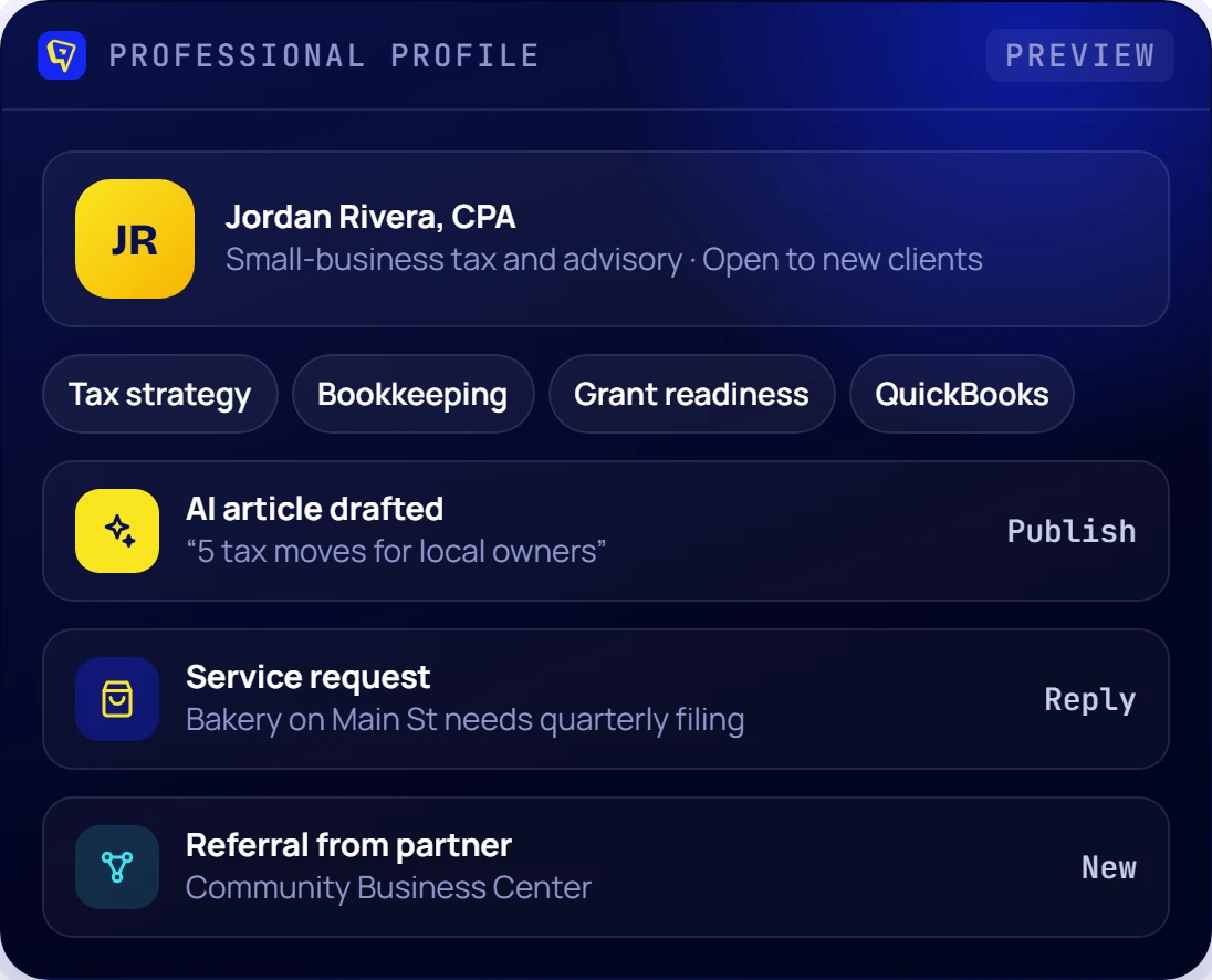 Professionals preview